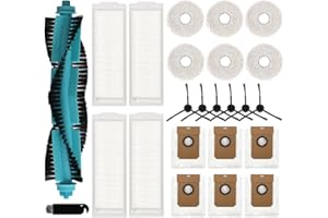 HONSEADEK Cepillos de rodillo, filtros y paquete de accesorios de ropa de fregona, accesorios de repuesto para Cecotec para robot aspirador Conga 11090 (B)