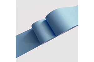 VisitRyl Borde del papel pintado Azul Claro Auto Adhesivo del Papel Pintado del PVC Cenefa autoadhesiva para decoración de pared de cocina baño 10cm x 500cm
