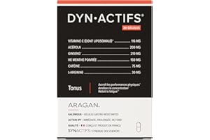 Dynactifs - Anti-Fatigue, Concentration - Vitamine C Liposomale, Acerola, Huile Esentielle Menthe Poivrée, Cafeine - Aragan - 30 Gélules