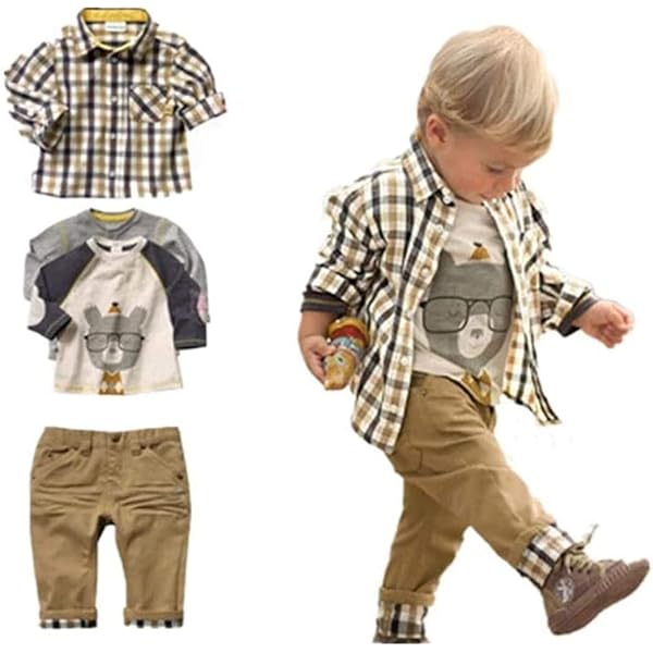 RSRZRCJ Baby Jungen Fußball Outfit 2-teilig - Waffelstrick Sweatshirt & Hose Mit Stickerei Für Kleinkinder