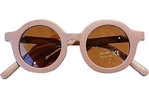 JOYIVIKE Kinder Sonnenbrille UV400 Schutz Für Kinder Jungen Und Mädchen 1-2 Jahre, Retro Rund Kindersonnenbrille, Baby Sonnenbrille, Kinder Polarisierte Sonnenbrille, Babygeschenk Oder Tägliche Kollokation