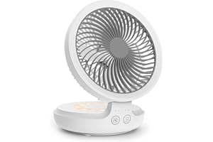 Jonwall ventilatore USB, ventilatore da tavolo con batteria 4000mAh, ventilatore USB con 4 impostazioni di velocità e oscillazione 120°, ventilatore silenzioso piccolo, ventilatore portatile
