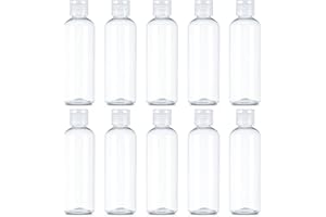 ALTcompluser 10 Stück Reiseflasche Set 100ml Plastikflaschen Leer Flug Flasche Set Transparente Kosmetikflascher Duschgel Behälter für Flugreisen, Geschäftsreise, Shampoo, Lotion