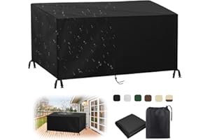 MAIFENGL Housse Salon de Jardin, Imperméable Bâche de Meubles d'extérieur 420D Oxford Tissu Rectangulaire Couverture de Protection pour Mobilier-Black|| 60x60x60cm/24x24x24in