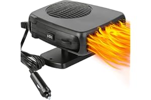 Leaflai Chauffage pour Voiture 12 V - Kit de Chauffage pour Voiture en Hiver 150 W Qui se Branche sur l'allume-Cigare Dégivreur de Voiture Mode 2 en 1 Dégivreur de Voiture pour Petites Voitures
