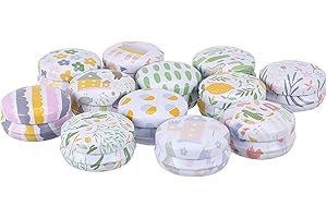HEALLILY Juego De 12 Contenedores De Lata Con Tapa Para Velas Multiusos Tarros Redondos Compactos Para Fabricación De Velas Caseras Cocina Manualidades Y Organización De Pequeños Artículos