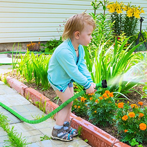 Flexibler Gartenschlauch | geringes Gewicht & platzsparende Aufbewahrung | inkl. Brause mit 7 Funktionen | drei Längen wählbar (30m) - 5