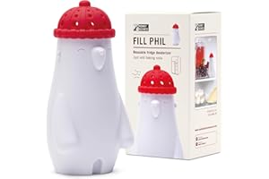 Monkey Business Fill Phil - Deodorante per frigorifero, contenitore per bicarbonato di sodio, deodorante per frigorifero con bicarbonato di sodio, idea regalo, pratico aiuto per la cucina