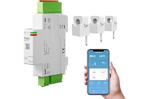BSEED 3-fas smart elmätare, 120 A DIN-skena WLAN-energimätare med strömförbrukningsmätning, Modbus RS485 RTU, app-fjärrstyrning, datalagring, solövervakning