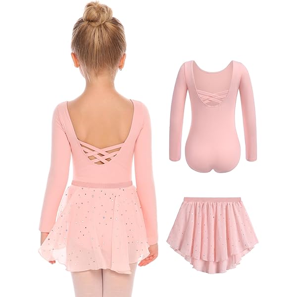 Iixpin Enfant Fille Tutu Danse Classique Justaucorps Ballet Leotard Sans Manches Dancewear 3-12