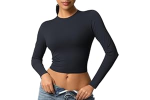 JTSONN Camiseta Deportiva de Manga Corta para Mujer Transpirable Camisa Funcional Camiseta para Correr Camisa de Compresión Cuello Redondo Yoga Fitness Workout Gym Running Crop Top
