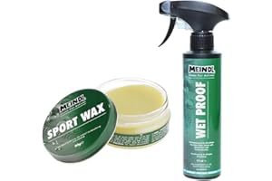 ‎MEINDL RENNER XXL Meindl Doppelpack - Sportwax & Wet-Proof im Set | Lederpflege Made in Germany