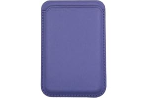 AMAZTECH Cartera Magnética de Cuero Compatible con MagSafe para iPhone 15, iPhone 14, iPhone 13 iPhone 12 Pro Pro MAX Plus Mini, Billetera Tarjetero Almacenamiento 3 Tarjetas (Morado)