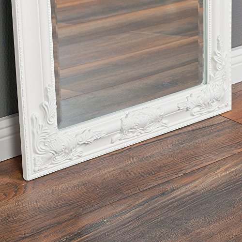 WANDSPIEGEL Weiß-Pur BAROCK DESIGN SPIEGEL POMPÖS HOLZRAHMEN Bessa 100x50cm - 7