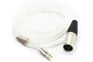 Ablet HiFi-Kabel mit 4-poligem XLR-Stecker, symmetrisch, kompatibel mit Denon AH-D600, AH-D7200, AH-D7100, Meze 99 Classics, Focal Elear Kopfhörer, versilbertes Ersatz-Audio-Upgrade-Kabel