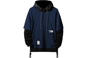 GURUNVANI herr 19107 Tröja med huva | unisex-inspirerad passform, streetwear stil, medelvikt tyg, dragsko, känguruficka