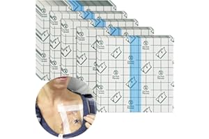 DiaBelt Shower Protector Dialysis Catheter Shower Cover Large Coverage Shower Shields for Peritoneal Dialysis Port Accessories PD Chest Catheter PICC Line Feeding Tube Waterproof Bandage 8 x8 (Pack