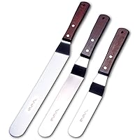 Cake Icing Spatulas for Baking or Frosting, 6 8 10 Inch Stainless Steel Pallet Knife for Decorating Cakes, Palette Knife with