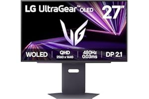 LG UltraGear™ 27GX790A-B Ecran PC Gaming OLED 27" - dalle OLED résolution QHD (2560x1440), 0.03 ms GtG 480Hz, DisplayHDR™ TrueBlack 400, DCI-P3 98.5% (CIE1976), AMD FreeSync Premium Pro, NVIDIA G-Sync