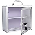 Wall-Mounted Lockable Medicine Storage Box - 1 Set Convenient First Aide Organizer with Secure Key Lock - First Aide Box Ideal for Bathroom or Home Use