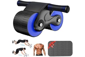 UMIKK Rebound Automatisches Aabdominal Wheel, 2023 New Wheels Roller Domestic Addominal Trainer Addominale per addominali, con robuste doppie ruote e rimbalzo automatico