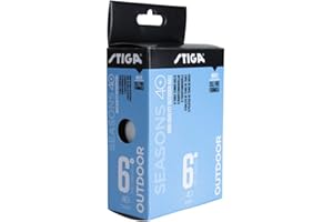 Stiga Lot de 6 balles de Tennis de Table en ABS - Unisexe - Blanc - Taille Unique