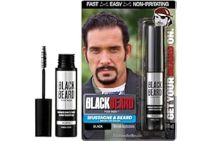 Blackbeard for Men - temporary brush on colour 12ml 0.40oz (Black, 1 Pack)