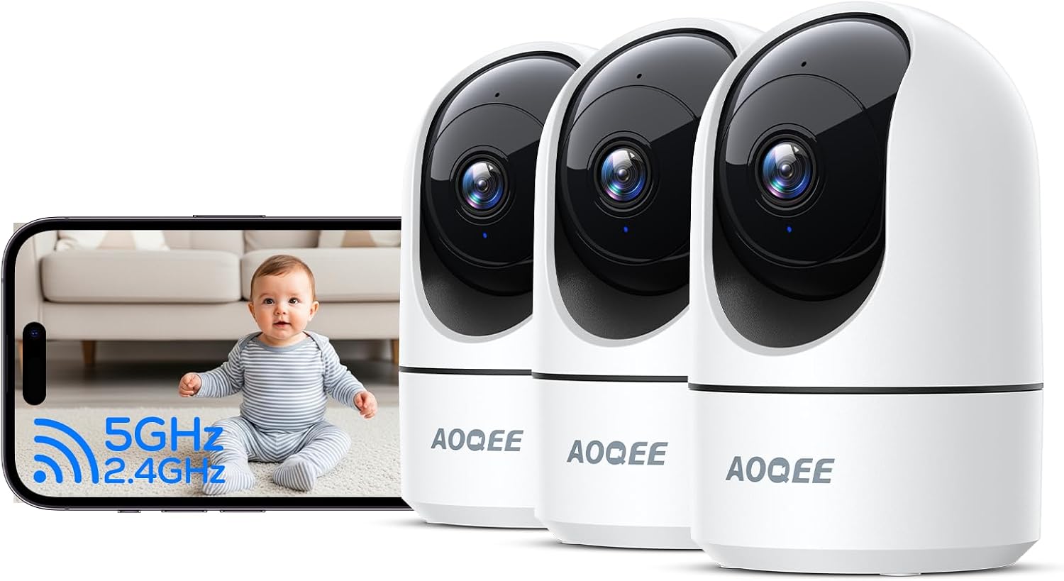 Avantages, Atouts et Limites du AOQEE 2K 3MP Lot de 3 Camera Interieur 2 4G 5