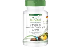 Fairvital | Extracto de Garcinia Cambogia 500mg - Extra fuerte 60% AHC (Ácido hidroxicítrico) - VEGANA - Dosis elevada - 90 Cápsulas - Calidad Alemana