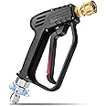High-Performance Short Pressure Washer Gun with Swivel – Perfect High Pressure Foam Gun Car Wash Sprayer with 3/8" Male Plug and 1/4” Quick Connector – Compatible with Foam Cannon – Car Wash Foam Gun