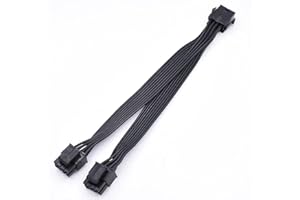 ISTARCOMPUTER Cable CPU pour carte mère Y-Splitter alimentation, ATX 12V, CPU 8 broches femelle vers double 8 (4+4) broches mâle, câble d'extension 8 broches