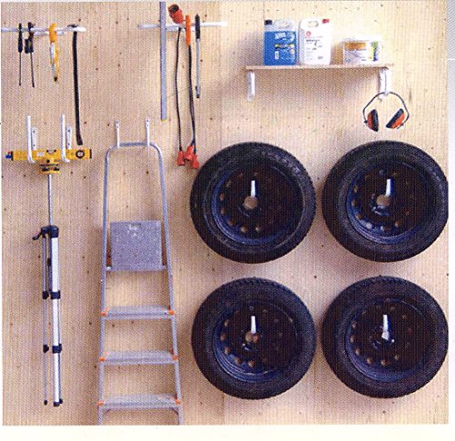 12 tlg. Wandhaken bis 50kg Werkstatthaken Montagehaken Universalhaken Garagenhaken Befestigungshaken Fahrradhalterung Wandhacken Leiterhaken Garage Aufhänger Haken Set - 3