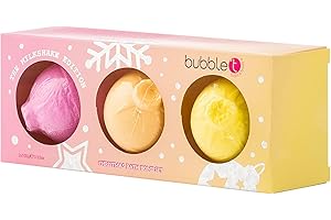 Bubble T Cosmetics Bauble Bath Bombs For Girls The Milkshake Edition, Sweet Scents of Strawberry, Vanilla and Salted Caramel 3 x 100g