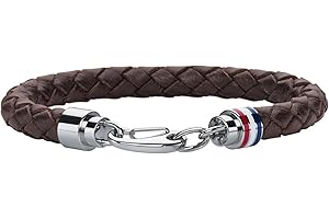 Tommy Hilfiger Jewelry Bracelet en Cuir Tressé pour Homme - Disponible en Couleur Marron ou Noir