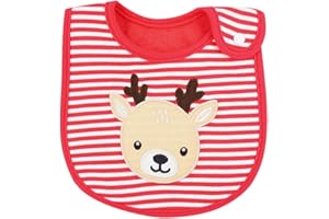 BASTOUR Bavoir Bébé de Noël, Imperméable, Coton, Motif Père Noël, Pour les Bébés Nouveau-Nés