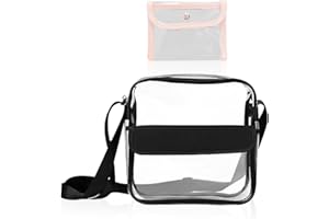 HDGSAFD Bolso Bandolera Transparente, Almacenamiento y Hombro, Cruzado Impermeable, Ajustable, De Viaje