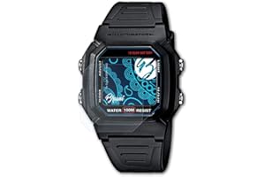 Bruni Schutzfolie kompatibel mit Casio W-800H-1AVES Folie, glasklare Displayschutzfolie (2X)