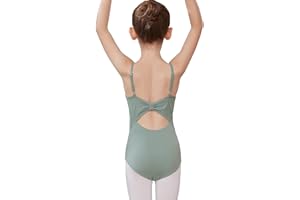 HIPPOSEUS Ragazze Body da Danza Bambina Senza Manica Cinghie di Spaghetti Body da Balletto Ginnastica Bodysuit, JL06+LYSL02