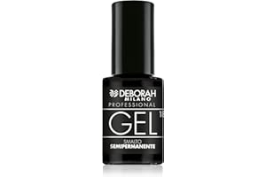 Deborah Milano Professional - Smalto Gel Semipermanente N.18 Nero, Effetto Plumping a Lunga Durata, Dona Unghie Intense e Brillanti, 4.5 ml