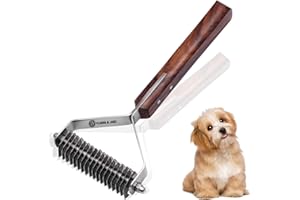 Flamia & Jabz Professional Rake (Dematting Comb) for Undercoat Grooming of Dogs, Cats & Pets (18 Blades)