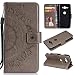 Produktbild Misteem Hülle Xperia XZ2 Compact Mandala Floral Brieftasche, 3D Retro Schön Sonnenblume Muster Hülle Kartenhalter Abdeckungs Flip Leder Wallet Stoßfest Schutzhülle PU Magnetisch Standfunktion Tasche Handy Hüllen für Sony Xperia XZ2 Compact (Blumen Grau)