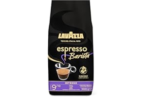 ‎LAVAZZA Lavazza, Espresso Barista Intenso, ganze Arabica und Robusta Kaffeebohnen, mit Kakao- und Holzaromen, für einen intensiven Kaffee, Intensität 9/10, mittlere Röstung, 1 kg Packung