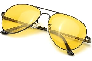 SODQW Lunette de Conduite Vision de Nuit Anti Eblouissement Polarisée- Jaune anti-éblouissement Lunettes - Protection UV400