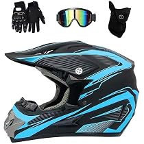 Casque Motocross Enfants/Adultes Avec Lunettes, Gants Et Masque - Certification DOT/ECE