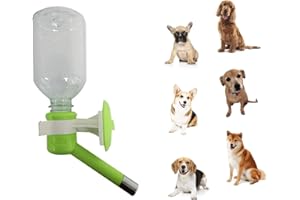 Choco Nose Patented No-Drip Small-Medium Sized Dogs/Cats Water Bottle/Feeder Cages Crates 300ML Mess Free Leak-Proof Nozzle 16mm Apple Green (C590)