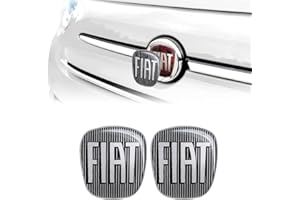 Fiat 14186A-2pz Adhesivo 3D Reemplazo Logo Negro para 500, Frontal y Trasero