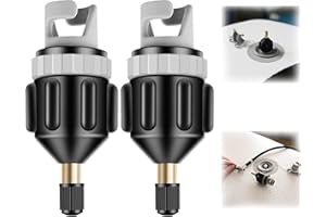 GLORYIT NO 2 Piezas Adaptador de Bomba Sup Adaptador Válvula Aire Kayak Usado para Bomba de Aire Convertidor Válvulas Kayak Inflable Barco Bote de Remos Inflable,Tabla Remo Pie,Inflable Paddle Kayak