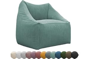 chilly pilley Poltrona Con Schienale E Braccioli Riempita Di Palline Di Polistirolo Espanso Comoda Poltrona Per Adulti E Bambini Ampia Scelta Di Colori E Tessuti (Turchese)