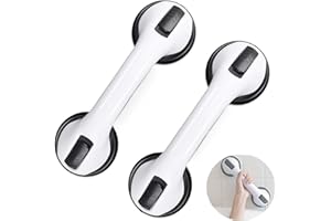 CHANEEHANN 2 Piezas Asa de Seguridad para Baño, 42 cm, Asidero Baño Ventosa, Manija de la Ducha, para personas mayores, No Requiere Perforación, Ducha de Apoyo