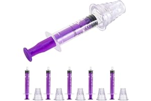 WHITE HINGE 5X Oral Fluid Medicine 5ml Syringe - Bottle Plug Baby/Children/Pets Accurate Dose